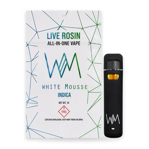 White Mousse Live Rosin AIO, Indica
